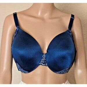 Soma Vanishing Back Full Coverage Lace Trim Underwire Bra Size 40D